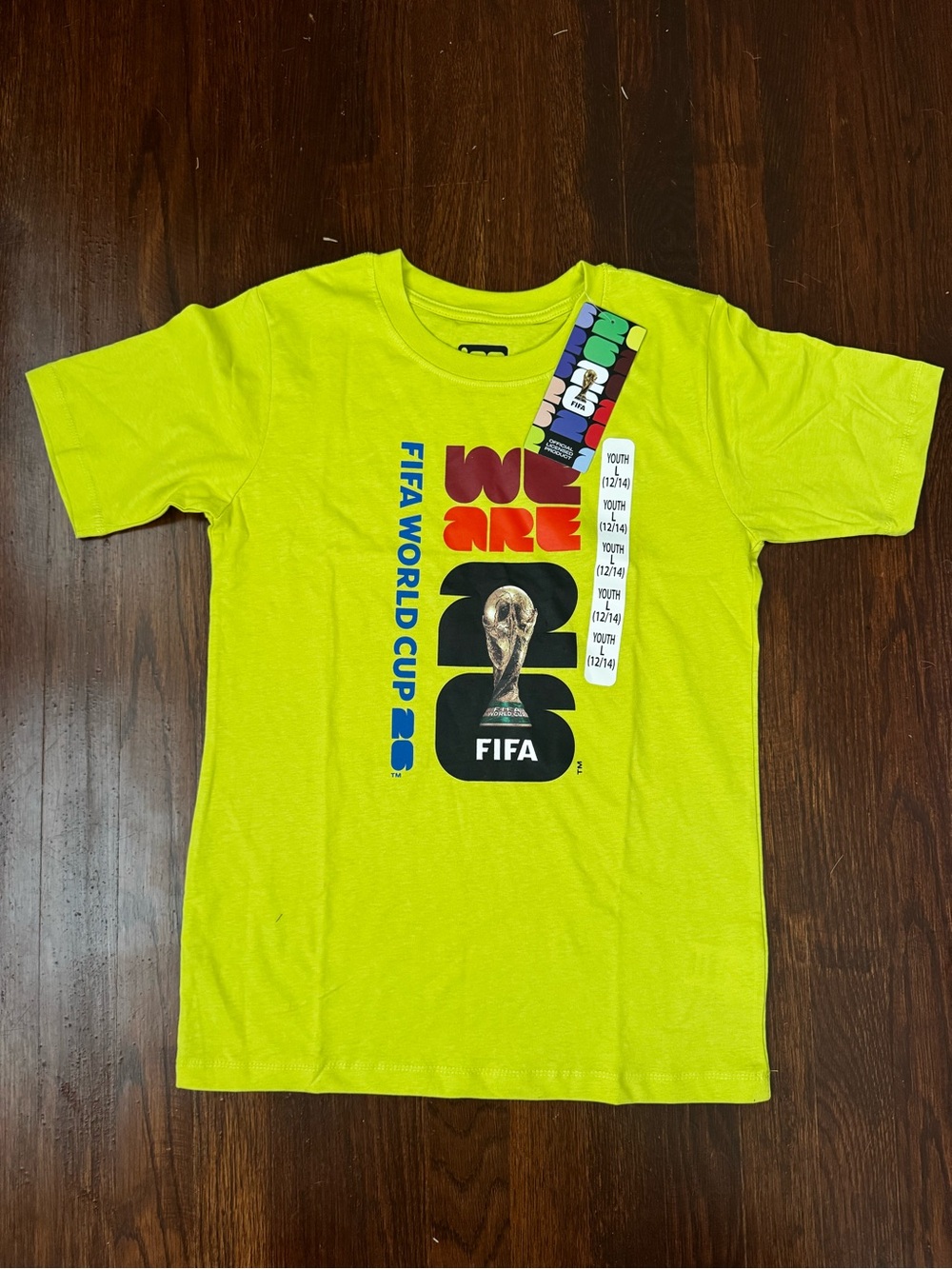 FIFA Neon Yellow World Cup Graphic Short Sleeve Tee